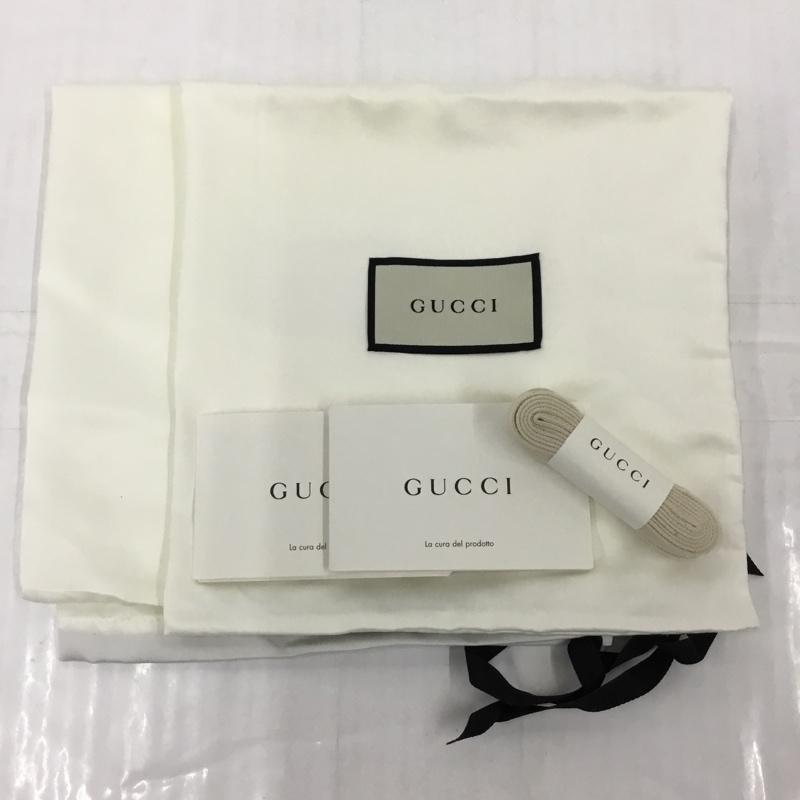 グッチ GUCCI スニーカー スニーカー 498705 レース トリコロールリボン ビシュー 37.5 箱有 ロゴ、文字 緑 / グリーン / レディース USED 古着 中古 10105464