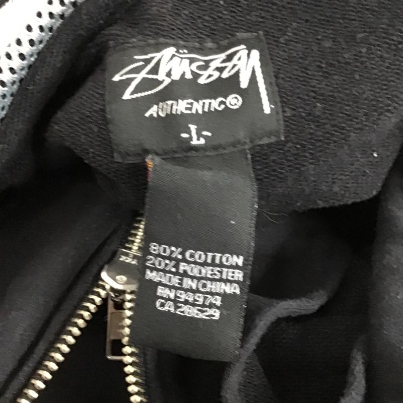 ステューシー STUSSY パーカー 長袖 FUTURA 00's ジップアップ フルジップ L ロゴ、文字 黒 / ブラック / メンズ USED 古着 中古 10105473
