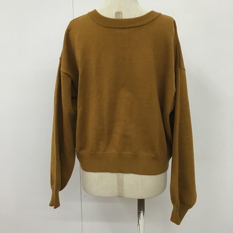 チャオパニック CIAOPANIC カーディガン 長袖 M 無地 茶 / ブラウン / レディース USED 古着 中古 10105476