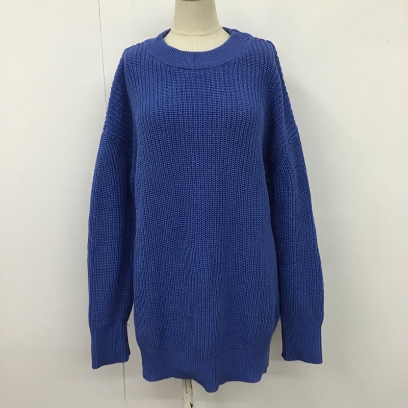 ジーナシス JEANASIS ニット、セーター 長袖 JS064190CF FREE 無地 青 / ブルー / レディース USED 古着 中古 10105483