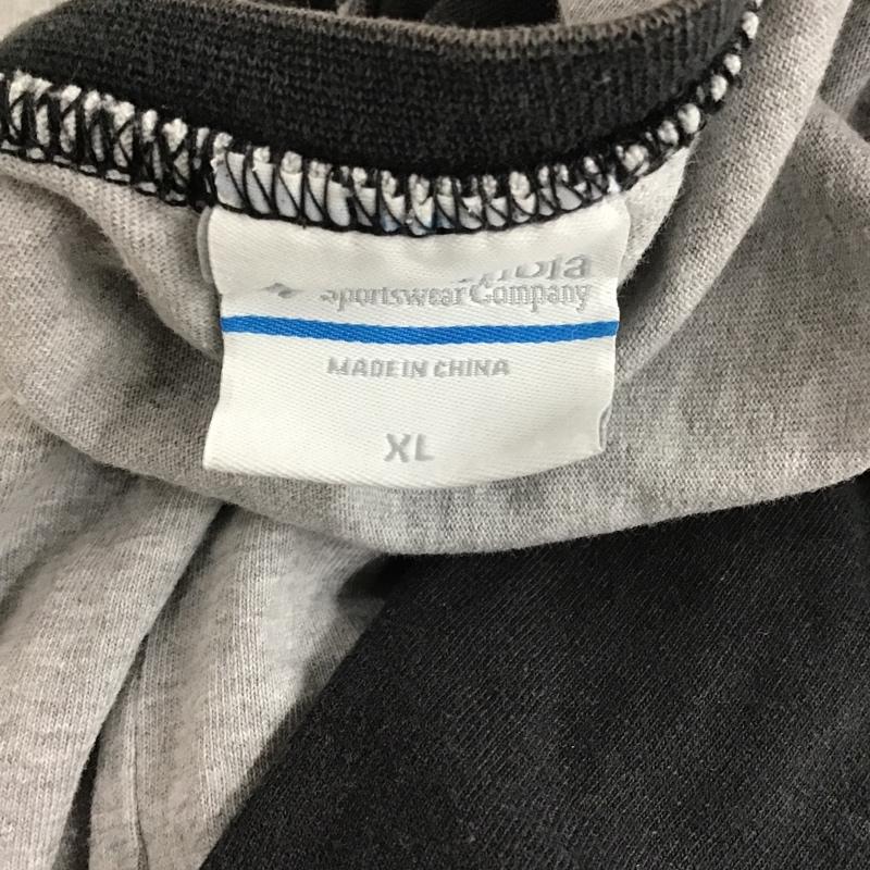 コロンビア Columbia カットソー 七分袖 112PM2456 ラグランスリーブ XL ロゴ、文字 黒 / ブラック / X 灰 / グレー / メンズ USED 古着 中古 10105488