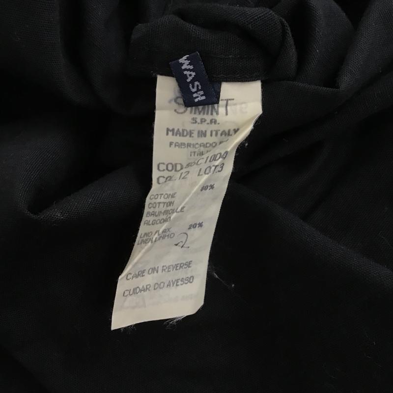 アルマーニジーンズ ARMANI JEANS シャツ、ブラウス 長袖 イタリア製 90年代 M ロゴ、文字 黒 / ブラック / メンズ USED 古着 中古 10105496