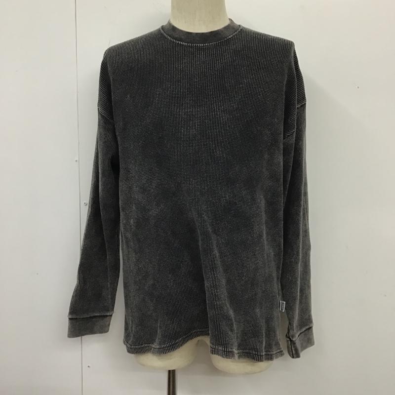 テンダーロイン TENDERLOIN カットソー 長袖 バックプリント サーマル ワッフル PRO CLUB L ロゴ、文字 黒 / ブラック / メンズ USED 古着 中古 10105514