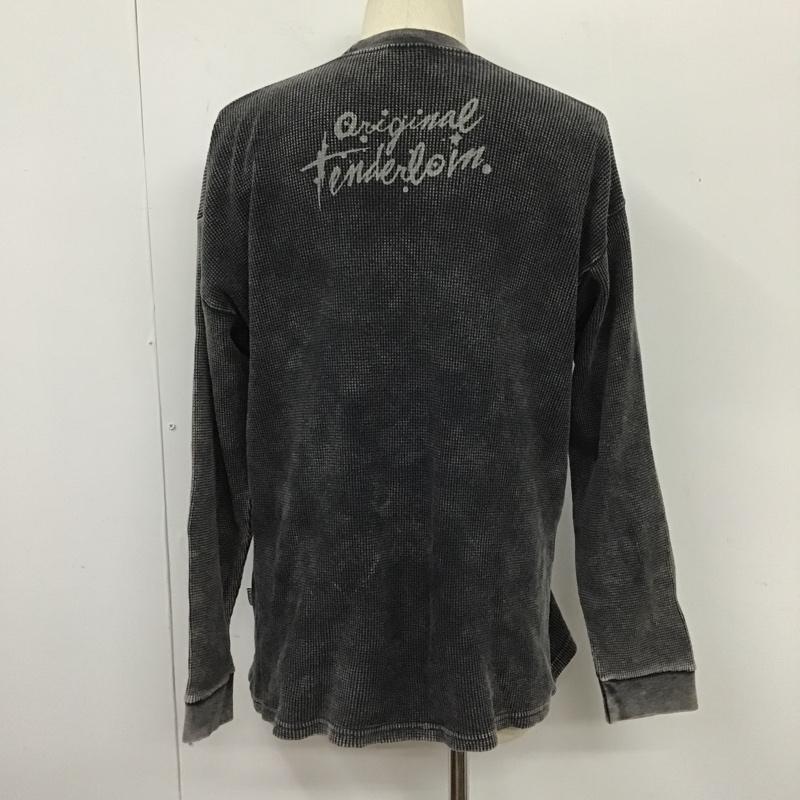 テンダーロイン TENDERLOIN カットソー 長袖 バックプリント サーマル ワッフル PRO CLUB L ロゴ、文字 黒 / ブラック / メンズ USED 古着 中古 10105514