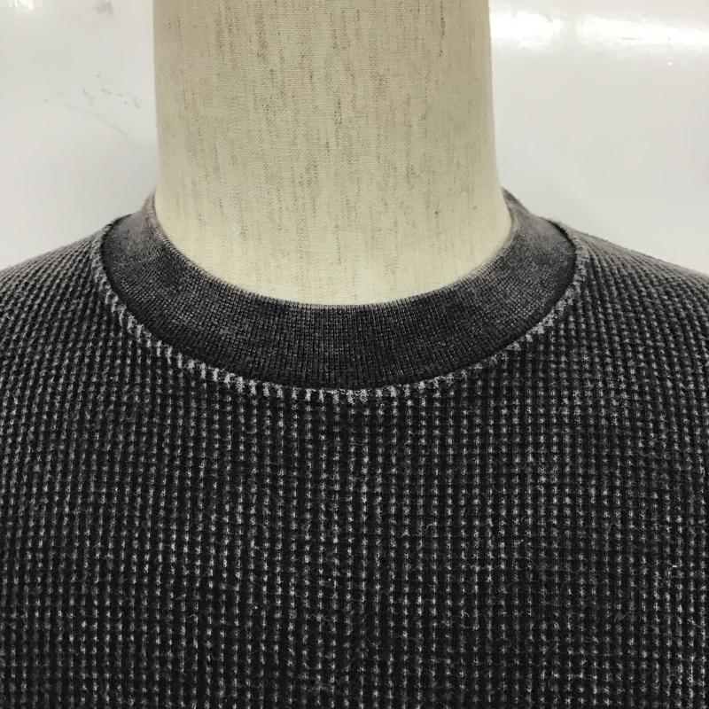 テンダーロイン TENDERLOIN カットソー 長袖 バックプリント サーマル ワッフル PRO CLUB L ロゴ、文字 黒 / ブラック / メンズ USED 古着 中古 10105514