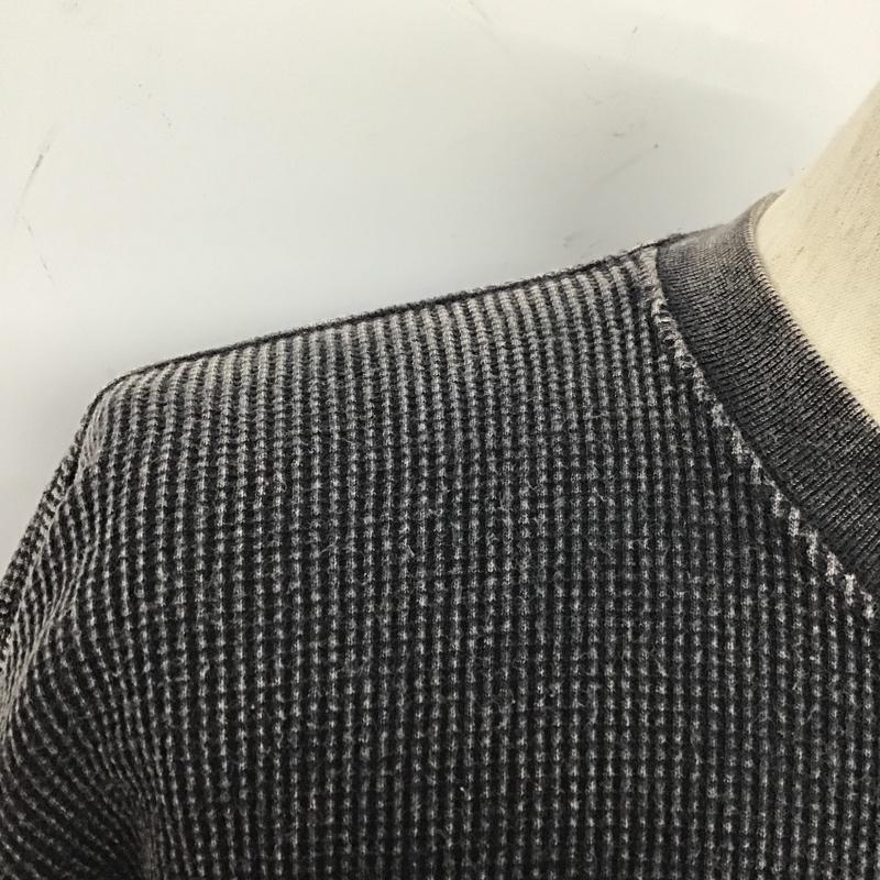 テンダーロイン TENDERLOIN カットソー 長袖 バックプリント サーマル ワッフル PRO CLUB L ロゴ、文字 黒 / ブラック / メンズ USED 古着 中古 10105514