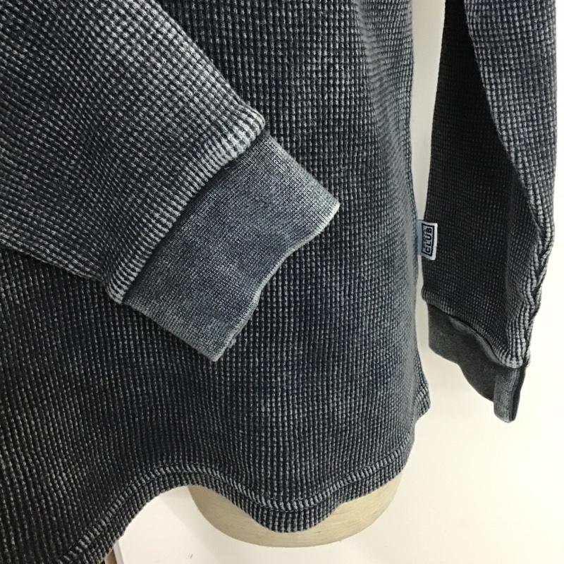 テンダーロイン TENDERLOIN カットソー 長袖 サーマル ワッフル バックプリント PRO CLUB L ロゴ、文字 紺 / ネイビー / メンズ USED 古着 中古 10105515