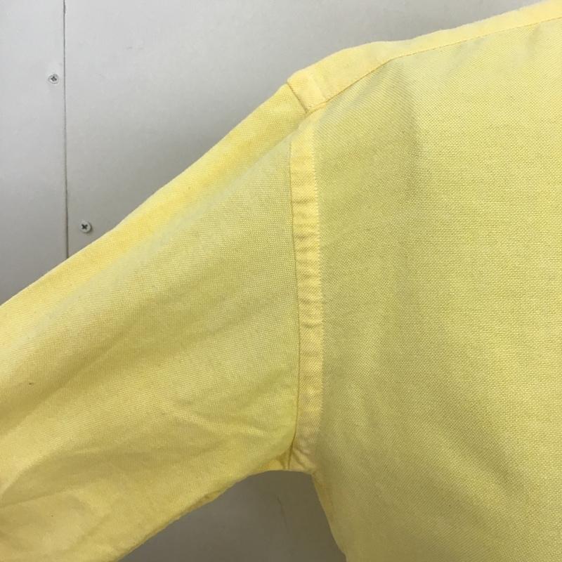 ラルフローレン RALPHLAUREN シャツ、ブラウス 長袖 SLIM FIT ボタンダウン 7 ワンポイント 黄 / イエロー / レディース USED 古着 中古 10105521