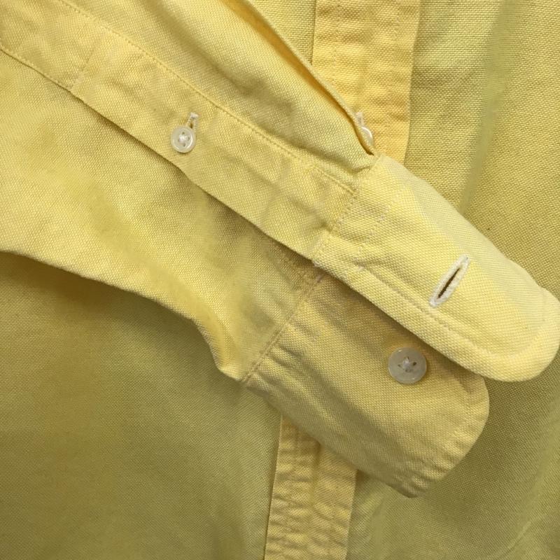 ラルフローレン RALPHLAUREN シャツ、ブラウス 長袖 SLIM FIT ボタンダウン 7 ワンポイント 黄 / イエロー / レディース USED 古着 中古 10105521