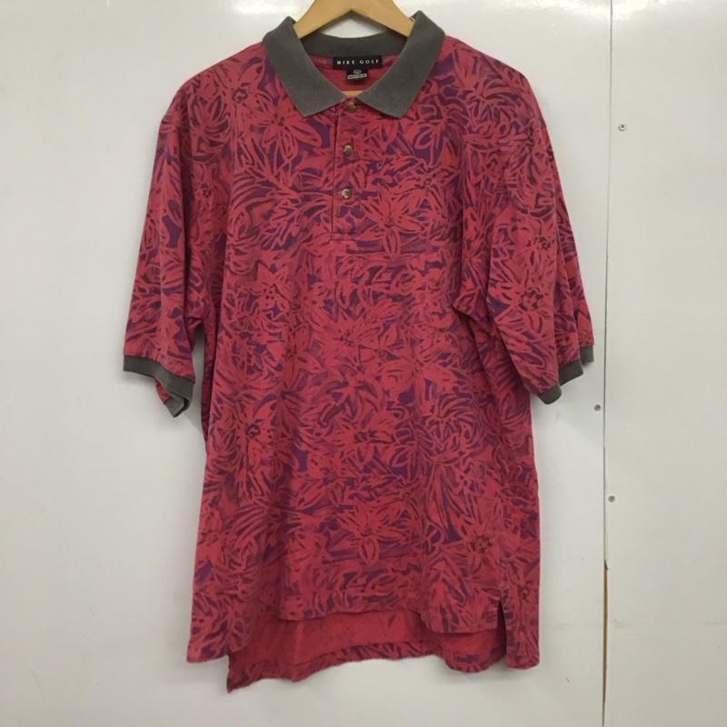 ナイキ NIKE ポロシャツ 半袖 半袖ポロシャツ カラーシャツ 半袖カットソー golf 90s M プリント マルチカラー / マルチカラー /  メンズ USED 古着 中古 10149978
