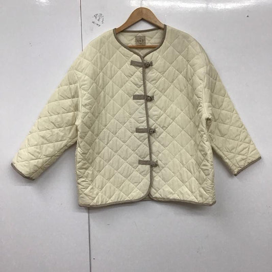 サマンサモスモス Samansa Mos2 ジャケット、上着 ジャケット、ブレザー キルティングジャケット アウター ノーカラージャケット FREE 無地 白 / ホワイト /  レディース USED 古着 中古 10129757