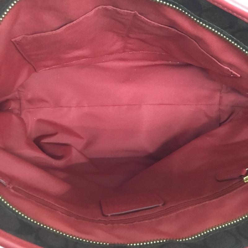 コーチ COACH トートバッグ トートバッグ F58292 ロゴ、文字 茶 / ブラウン / X 赤 / レッド /  レディース USED 古着 中古 10131946