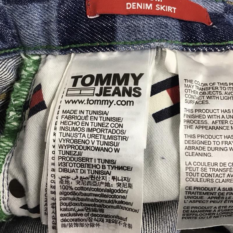 トミー ジーンズ TOMMY JEANS スカート ひざ丈スカート DW14148 デニムスカート タグ付き カットオフ  青 / ブルー /  レディース USED 古着 中古 10123198