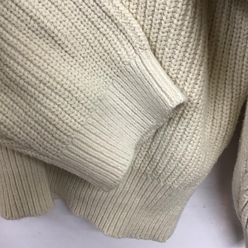 ウィム バイ リドム WYM LIDNM ニット、セーター 長袖 長袖ニット ジップアップニット セーター M 無地 アイボリー / アイボリー /  メンズ USED 古着 中古 10144766