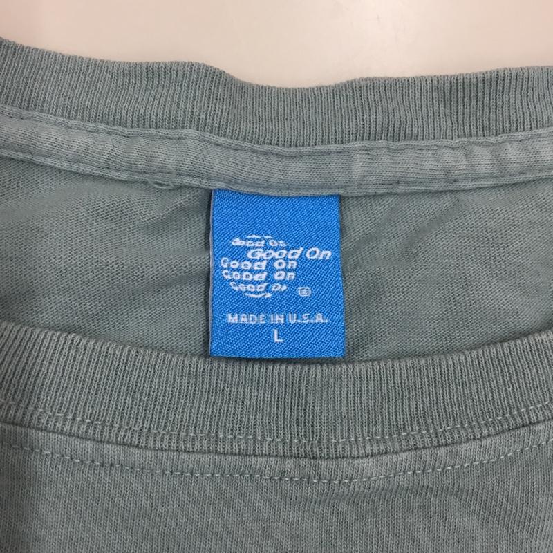 グッドオン Good On Tシャツ 半袖 半袖カットソー プリントTシャツ クルーネックカットソー L プリント 緑 / グリーン /  メンズ USED 古着 中古 10116109