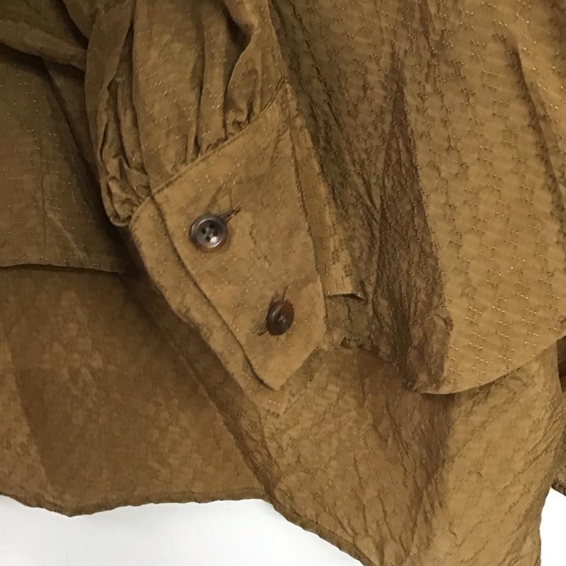 コラム COLUMN シャツ、ブラウス 長袖 21-140-10-010002 ボウタイブラウス 38 無地 茶 / ブラウン /  レディース USED 古着 中古 10141571