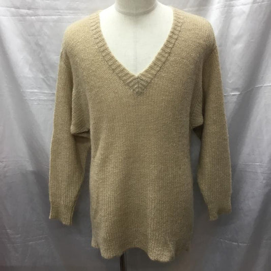 イロコイ Iroquois ニット、セーター 長袖 1 無地 ベージュ / ベージュ /  メンズ USED 古着 中古 10114309