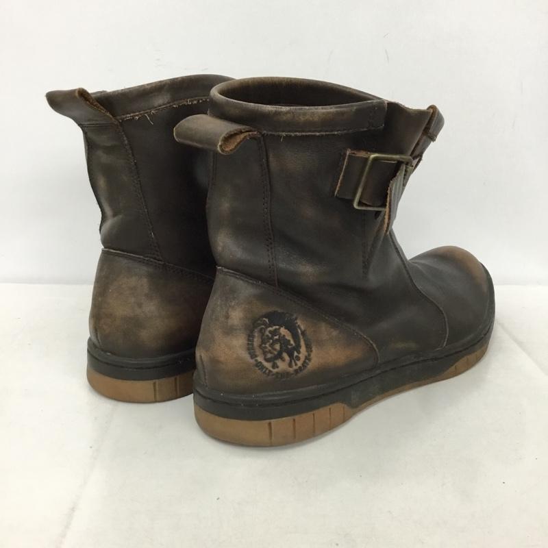 ディーゼル DIESEL ブーツ ショートブーツ Y00261 ショートエンジニアブーツ 28cm 28.0cm ワンポイント ダークブラウン / ダークブラウン /  メンズ USED 古着 中古 10149228