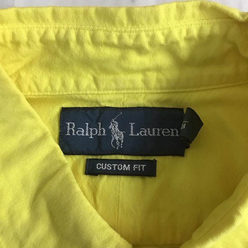 ラルフローレン RALPHLAUREN シャツ、ブラウス 半袖 ボタンダウンシャツ L 無地 黄 / イエロー /  メンズ USED 古着 中古 10107902