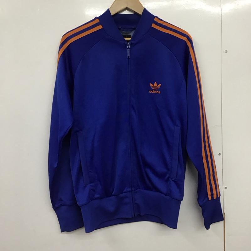 アディダス adidas ジャケット、上着 ジャンパー、ブルゾン ジップアップジャケット アウター 00s ジャージ 古着 L ロゴ、文字 青 / ブルー /  メンズ USED 古着 中古 10149206