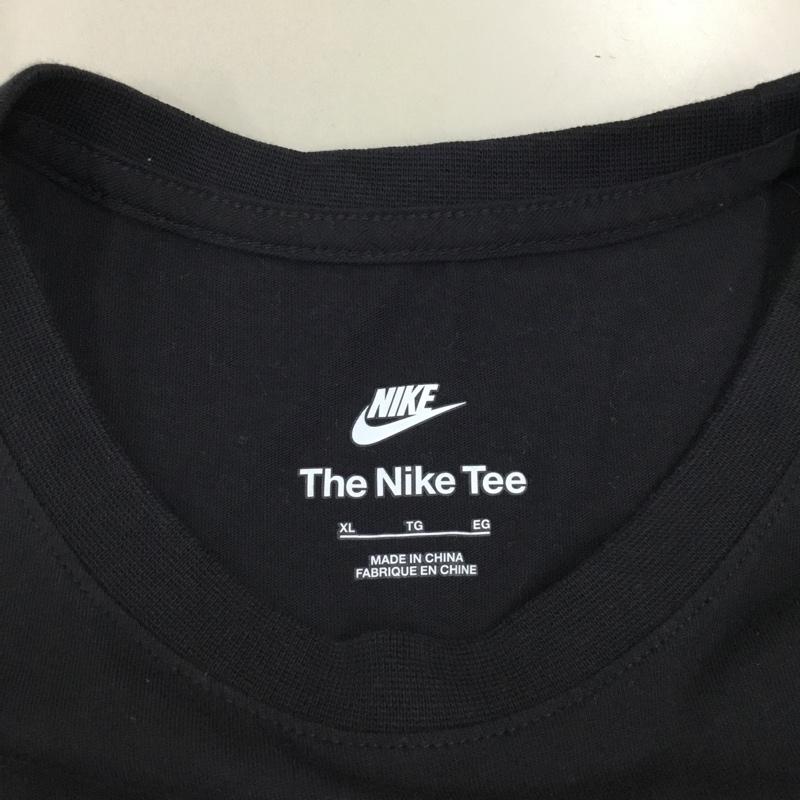 ナイキ NIKE Tシャツ 半袖 dj1388-010 スウッシュ50周年記念Tシャツ 半袖カットソー プリントTシャツ XL ロゴ、文字 黒 / ブラック /  メンズ USED 古着 中古 10115754