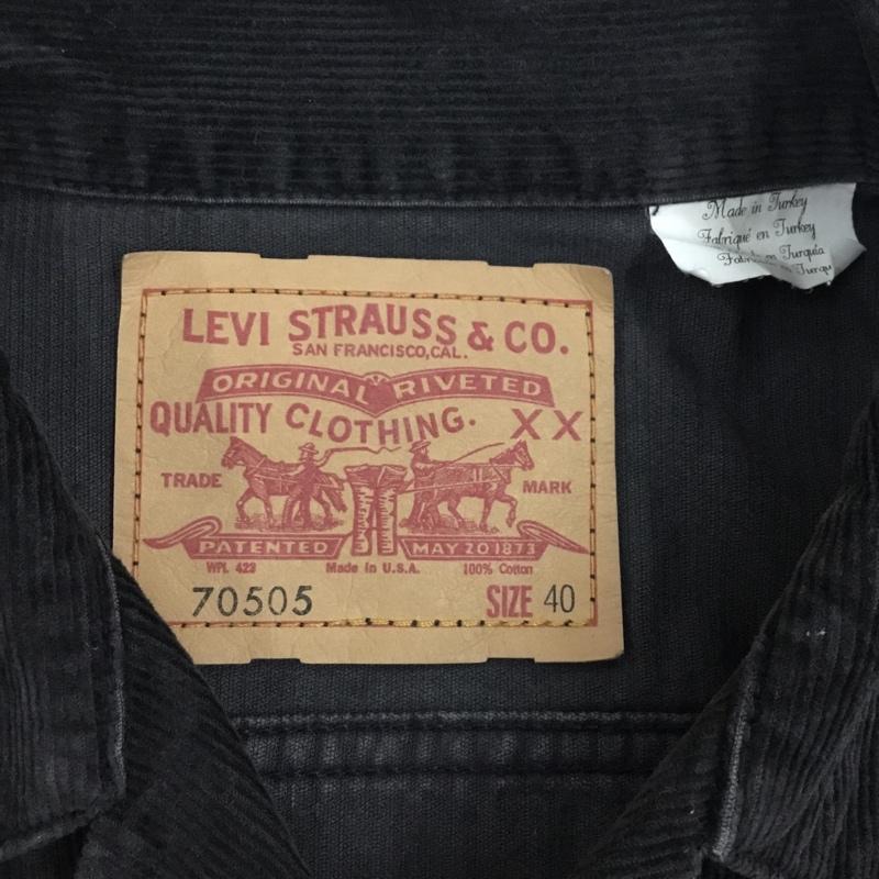 リーバイス Levi s ジャケット、上着 ジャケット、ブレザー コーデュロイジャケット 40 無地 黒 / ブラック /  メンズ USED 古着 中古 10108885