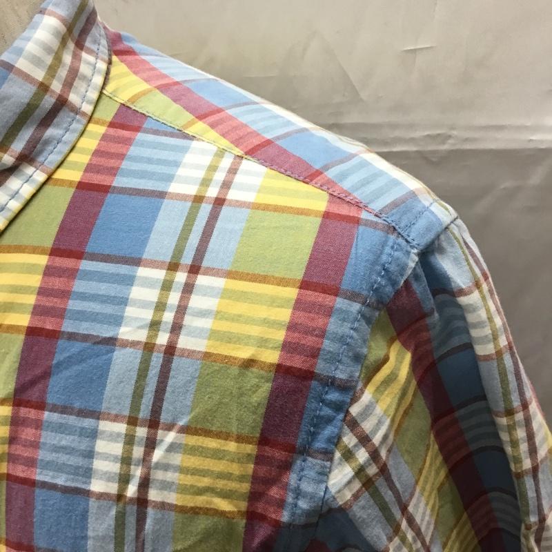 グローバルワーク GLOBAL WORK シャツ、ブラウス 半袖 半袖シャツ チェックシャツ カラーシャツ カジュアルシャツ M チェック マルチカラー / マルチカラー /  メンズ USED 古着 中古 10108840