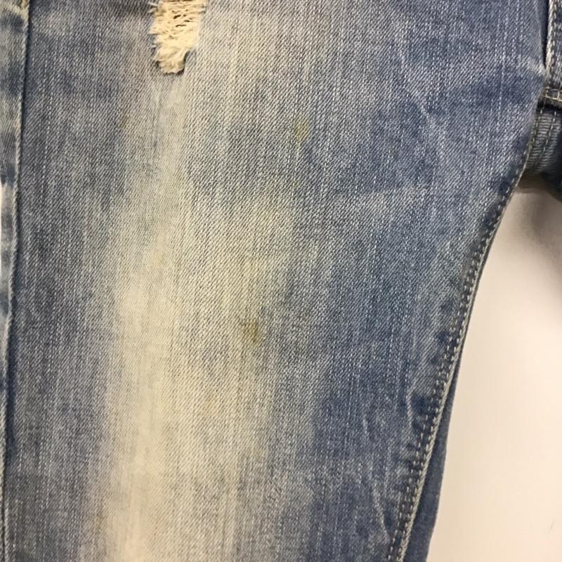 ザラ ZARA パンツ デニム、ジーンズ 4433 004 400 ストレッチ ダメージ加工 青 / ブルー /  レディース USED 古着 中古 10117734