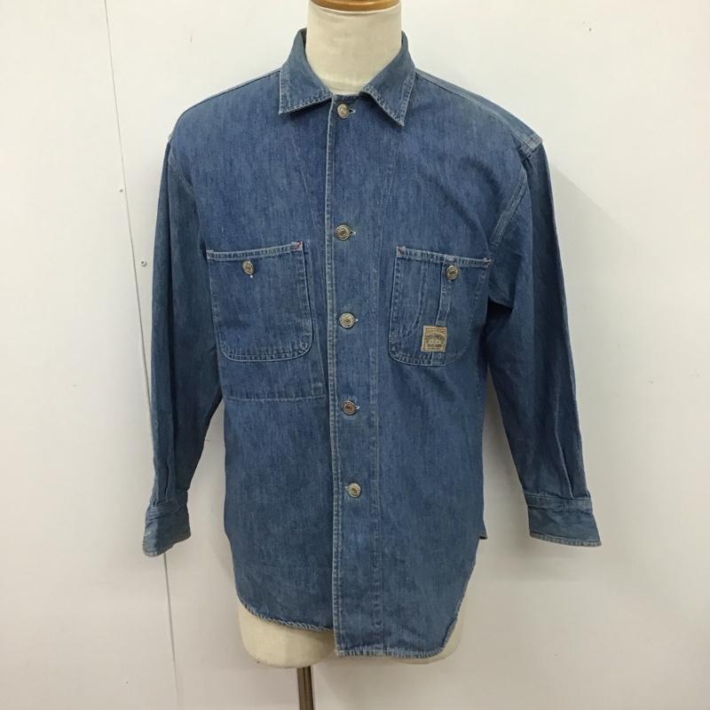 ラルフローレン RALPHLAUREN シャツ、ブラウス 長袖 長袖シャツ カラーシャツ ポケットシャツ 長袖カットソー デニムシャツ M ロゴ、文字 インディゴ / インディゴ /  メンズ USED 古着 中古 10123865