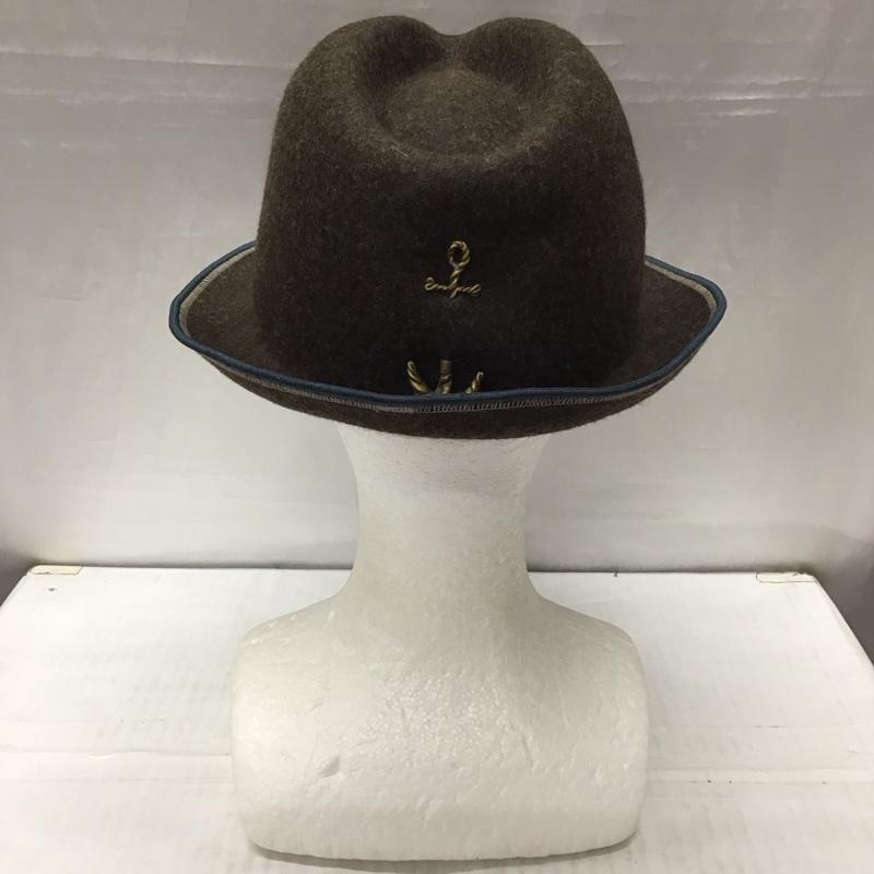 キャピタル KAPITAL 帽子 ハット 中折れ帽 ウール ワンポイント ダークブラウン / ダークブラウン /  メンズ USED 古着 中古 10113443