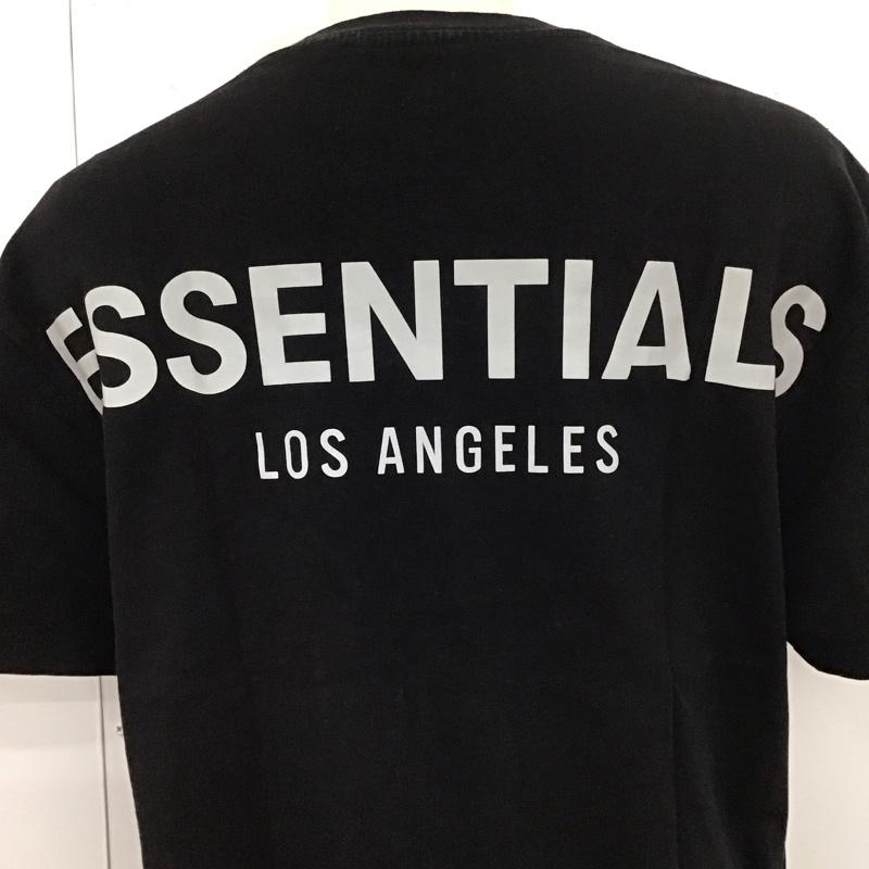 エッセンシャルズ ESSENTIALS Tシャツ 半袖 半袖カットソー プリントTシャツ クルーネックカットソー S ロゴ、文字 黒 / ブラック /  メンズ USED 古着 中古 10125114