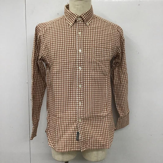 エディーバウアー Eddie Bauer シャツ、ブラウス 長袖 ボタンダウン 胸ポケット S チェック 白 / ホワイト / X 茶 / ブラウン /  メンズ USED 古着 中古 10112916