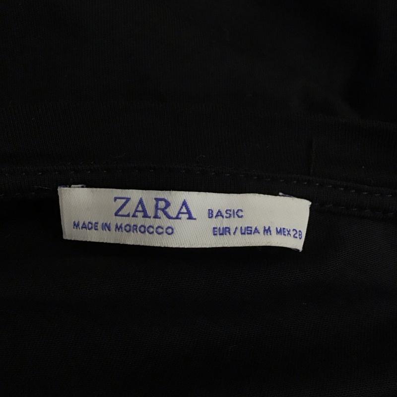 ザラ ZARA ワンピース ロングスカート M 無地 X バンダナ柄 黒 / ブラック /  レディース USED 古着 中古 10114144