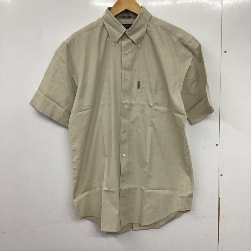 バーバリーロンドン Burberry London シャツ、ブラウス 半袖 半袖シャツ 無地シャツ ポケットシャツ ボタンダウンシャツ L 無地 ベージュ / ベージュ /  メンズ USED 古着 中古 10139832