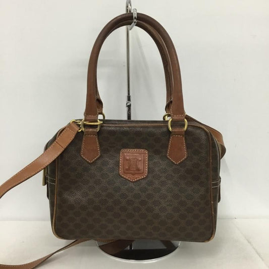 セリーヌ CELINE ハンドバッグ ハンドバッグ マカダム ショルダーバッグ 2WAY 総柄 茶 / ブラウン /  レディース USED 古着 中古 10146899