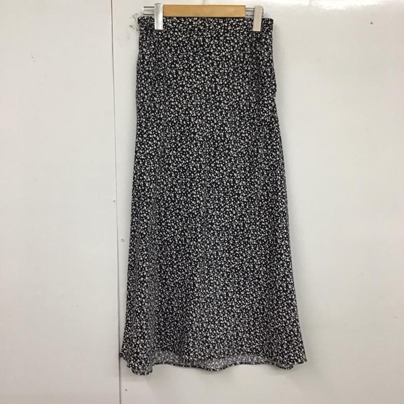 ニコアンド niko and... スカート ロングスカート ロングスカート フレアスカート カジュアルスカート 3 プリント 紺 / ネイビー /  レディース USED 古着 中古 10128969