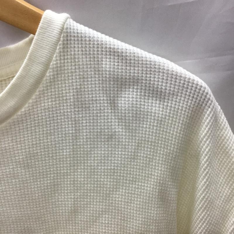 ナノユニバース nano・universe Tシャツ 半袖 674-0124026 タフワッフルビッグTシャツ M 無地 アイボリー / アイボリー /  メンズ USED 古着 中古 10119323