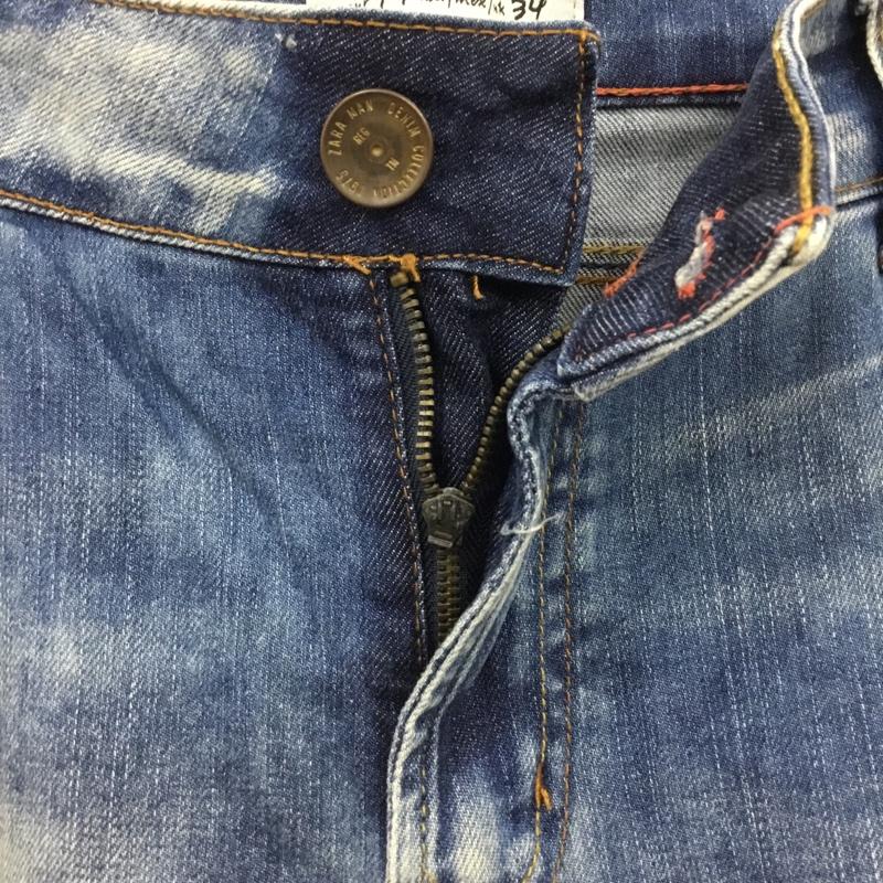 ザラメン ZARA MAN パンツ デニム、ジーンズ デニムパンツ スリムパンツ ストレッチパンツ ジーンズ 44 無地 インディゴ / インディゴ /  メンズ USED 古着 中古 10115009