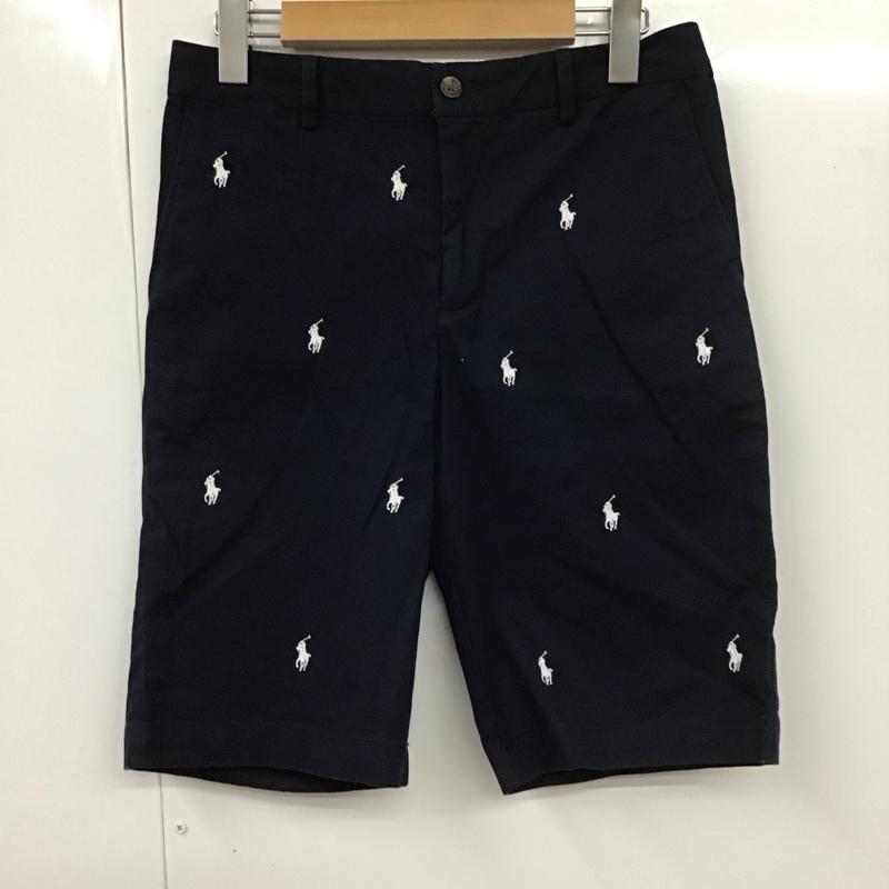 ポロラルフローレン POLO RALPH LAUREN パンツ ショートパンツ ショートパンツ ハーフパンツ カジュアルパンツ ロゴ、文字 紺 / ネイビー /  メンズ USED 古着 中古 10112125