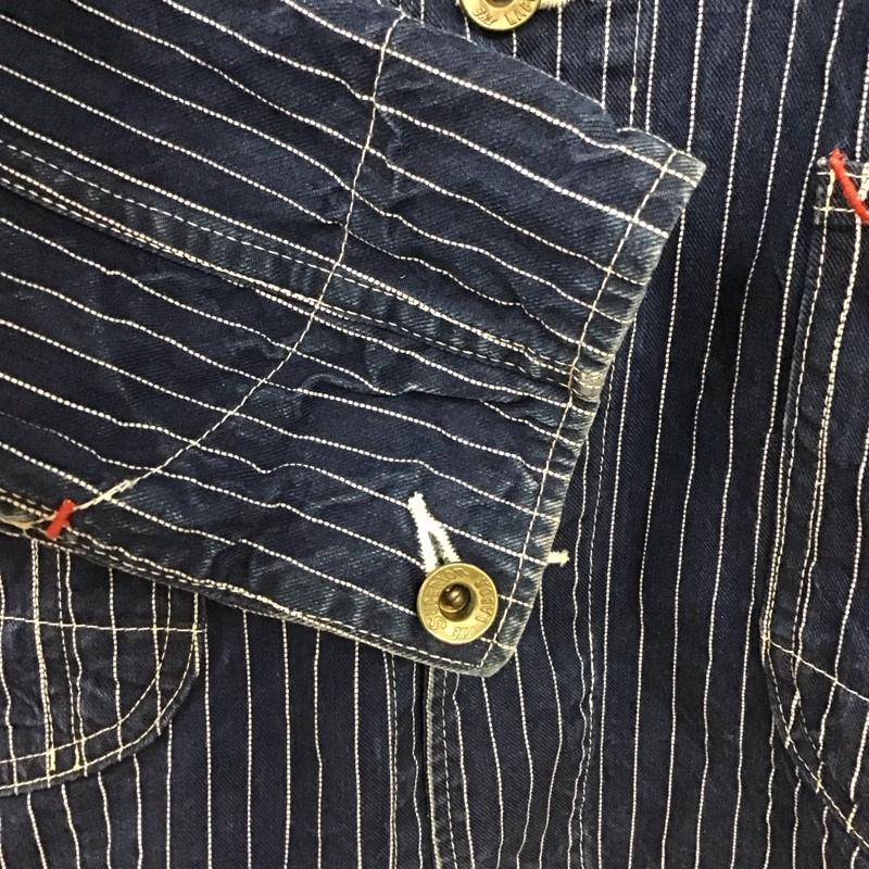 プレミアムムードデニムスーペリア PREMIUM MOOD DENIM SUPERIOR ジャケット、上着 ジャケット、ブレザー カジュアルジャケット アウター カラージャケット 1 ストライプ インディゴ / インディゴ /  メンズ USED 古着 中古 10145821