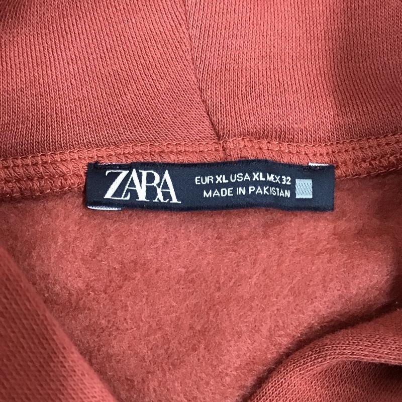 ザラ ZARA パーカー 長袖 3199 629 913 フーディー 裏起毛 XL 無地 赤 / レッド /  レディース USED 古着 中古 10118451
