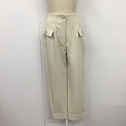 ザラ ZARA パンツ スラックス スラックスパンツ スリムパンツ カジュアルパンツ センタータックパンツ ストレッチパンツ S 無地 オフホワイト / オフホワイト /  レディース USED 古着 中古 10109523