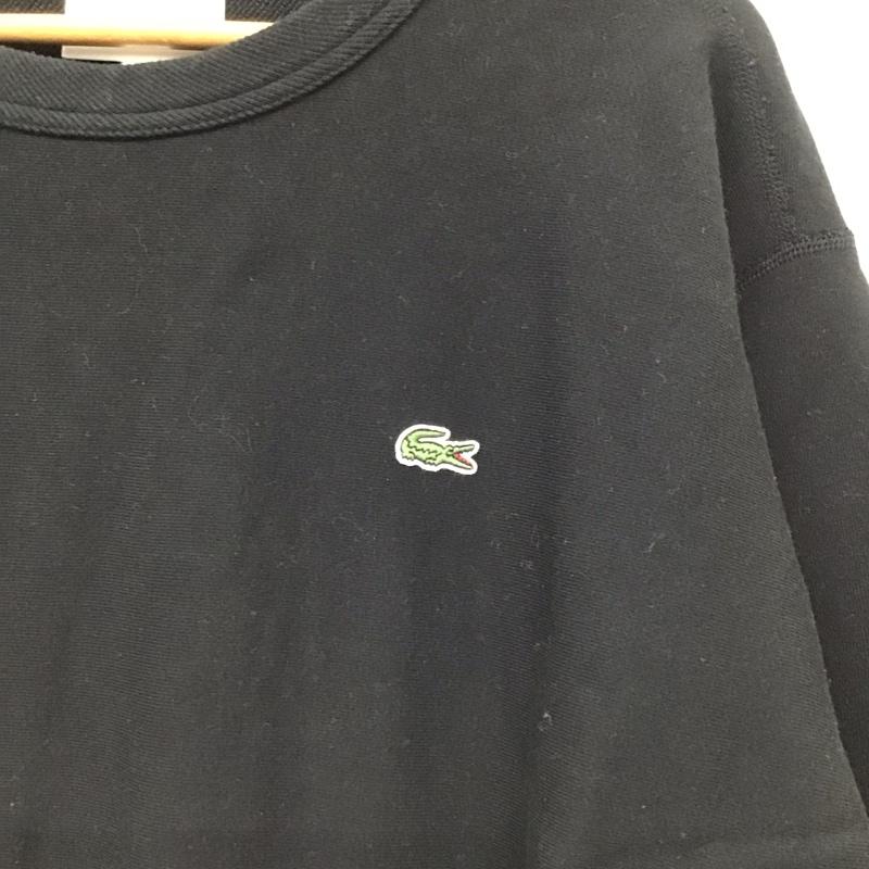 ラコステ LACOSTE トレーナー 長袖 長袖トレーナー スウェット クルーネック プルオーバー S ロゴ、文字 黒 / ブラック /  メンズ USED 古着 中古 10149612