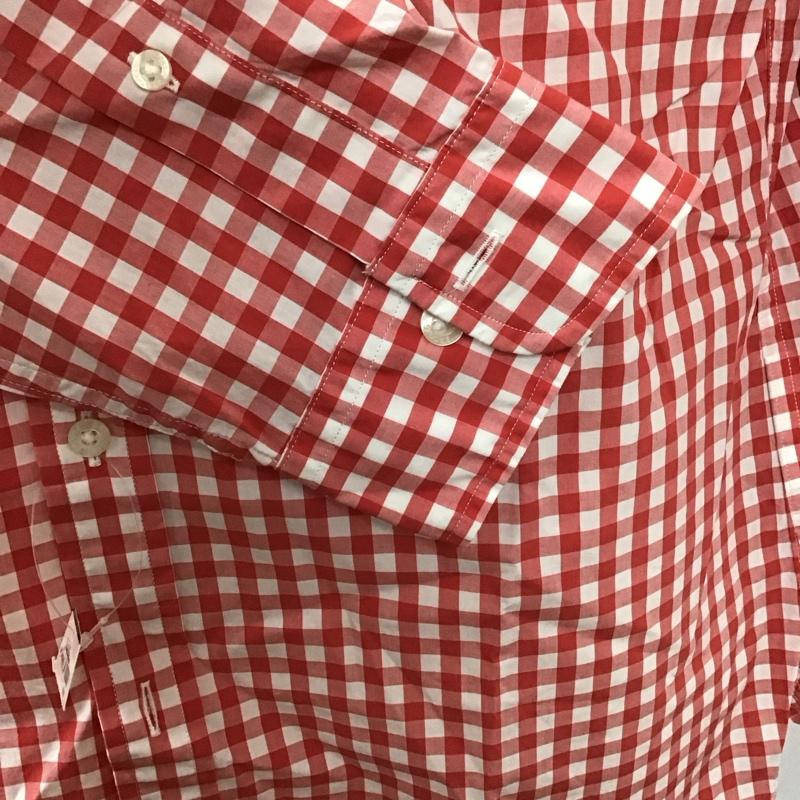 ブルックスブラザーズ BROOKS BROTHERS シャツ、ブラウス 長袖 長袖シャツ カラーシャツ ポケットシャツ 長袖カットソー チェックシャツ L チェック 白 / ホワイト / X 赤 / レッド /  メンズ USED 古着 中古 10124050
