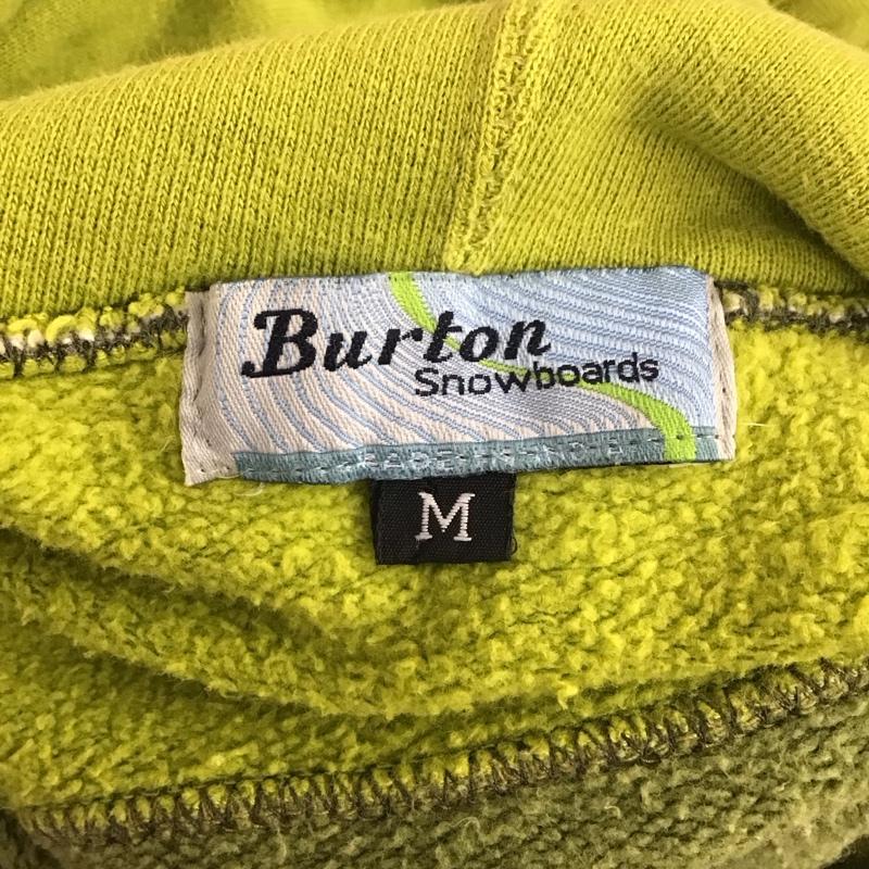 バートン BURTON パーカー 長袖 プルオーバー スウェット M ワンポイント ダークグレー / ダークグレー / X 黄緑 / イエローグリーン / X 緑 / グリーン /  メンズ USED 古着 中古 10112657