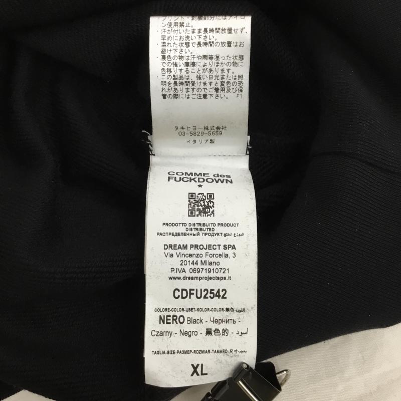 ＵＳフルギ US古着 パーカー 長袖 COMME des FUCKDOWN CDFU2542 XL プリント 黒 / ブラック /  メンズ USED 古着 中古 10143904