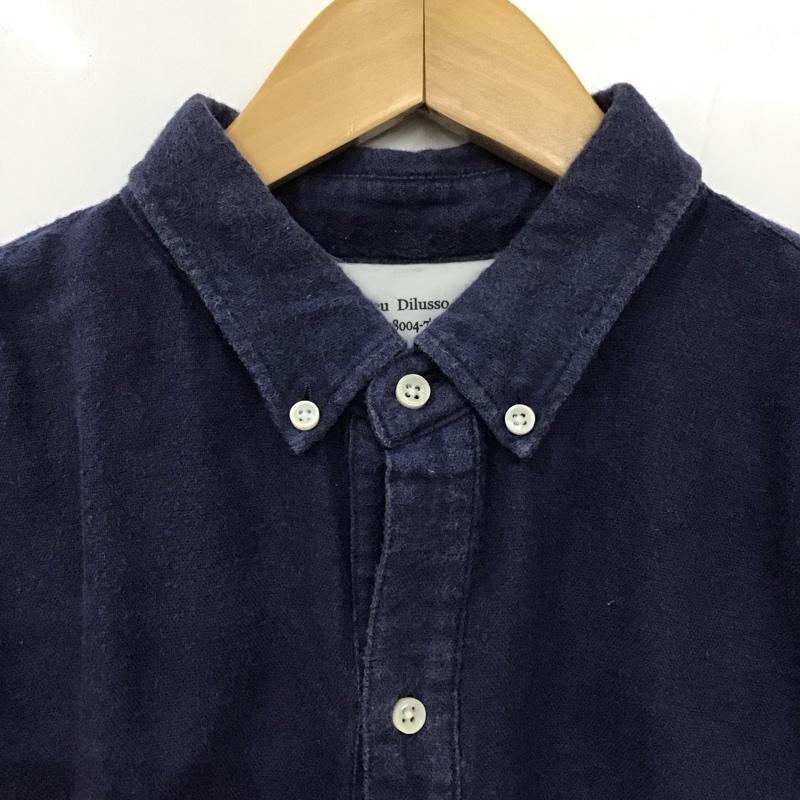 マリネロ MARINERO シャツ、ブラウス 長袖 長袖シャツ 無地シャツ カラーシャツ ボタンダウンシャツ プルオーバーシャツ 1 無地 紺 / ネイビー /  メンズ USED 古着 中古 10131771