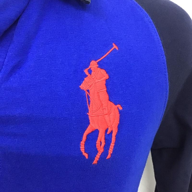 ポロラルフローレン POLO RALPH LAUREN カットソー 長袖 L 無地 青 / ブルー / X 紺 / ネイビー /  メンズ USED 古着 中古 10121838