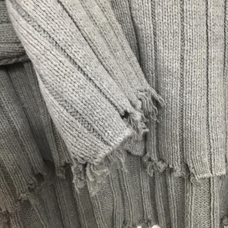 スライ SLY カーディガン 長袖 030EAP70-1240 CRUSHED CROP C／D FREE 無地 灰 / グレー /  レディース USED 古着 中古 10140465