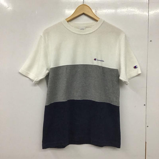 チャンピオン Champion Tシャツ 半袖 c8-p395 半袖カットソー クルーネックカットソー S ロゴ、文字 白 / ホワイト /  メンズ USED 古着 中古 10138726